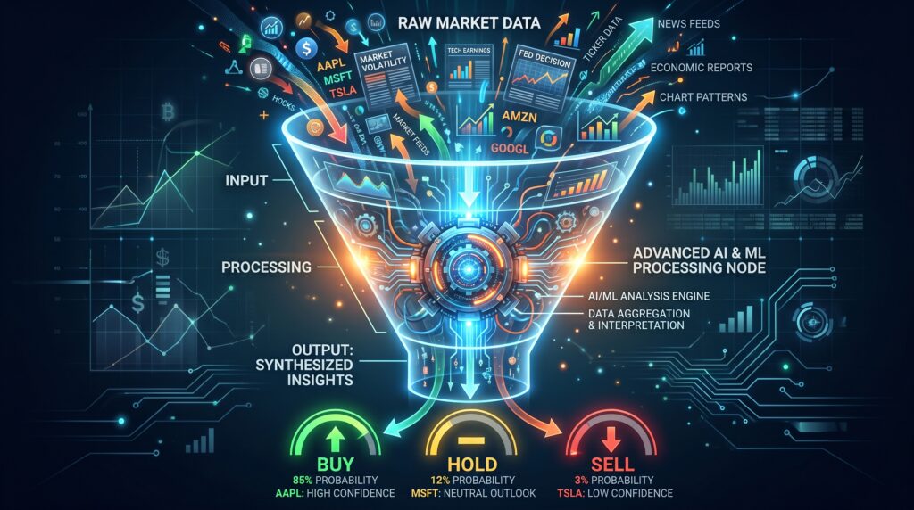 How AI processes raw market data into predictive stock modeling