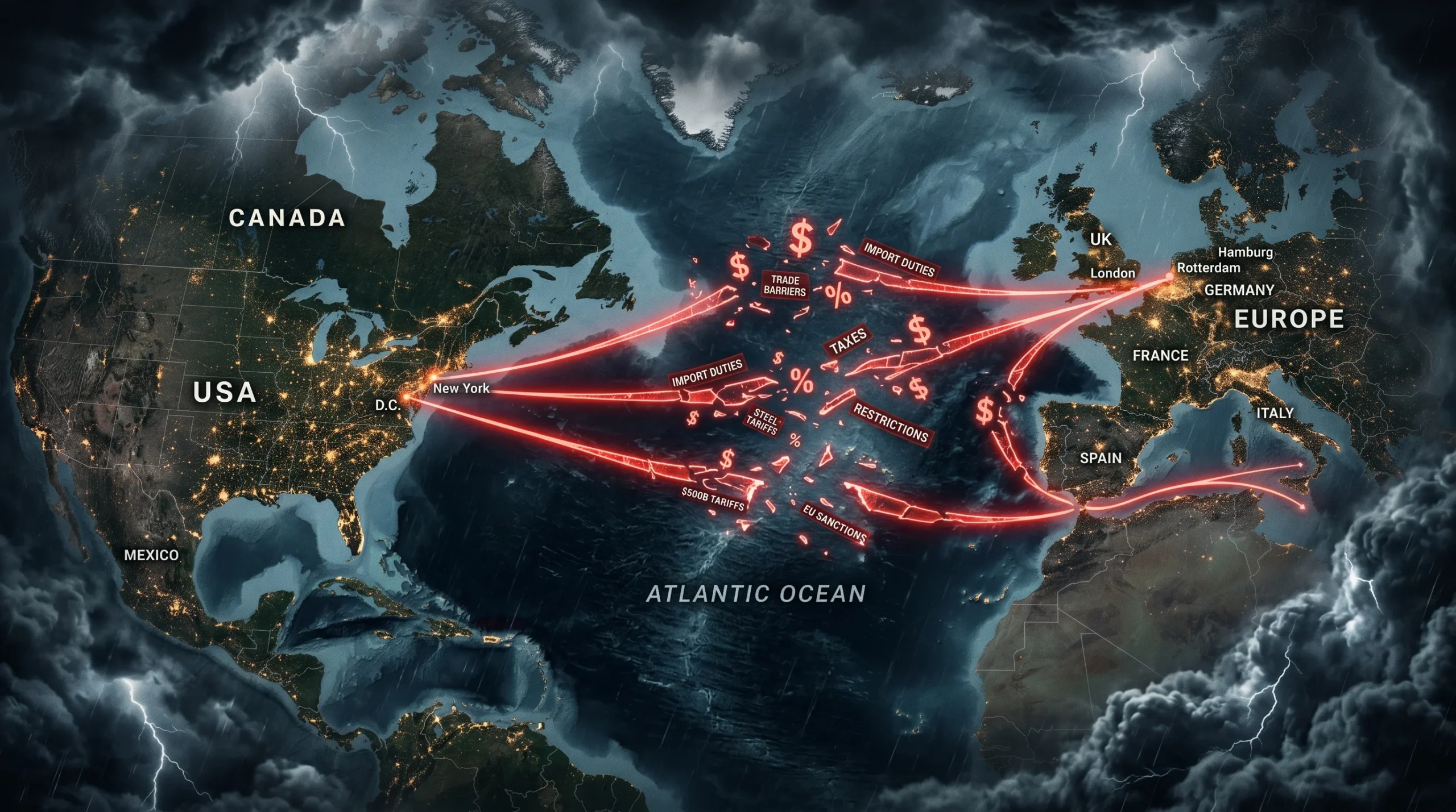 us-europe relations fracturing in 2026 due to Trump tariff threats and trade wars