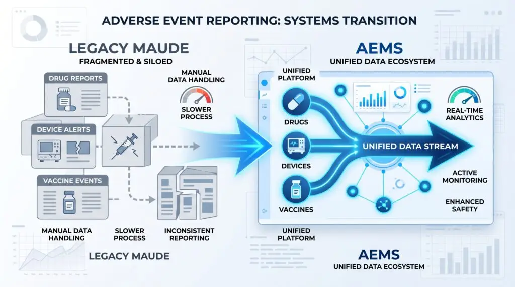 FDA AEMS replacing MAUDE database in MedTech regulatory updates March 2026