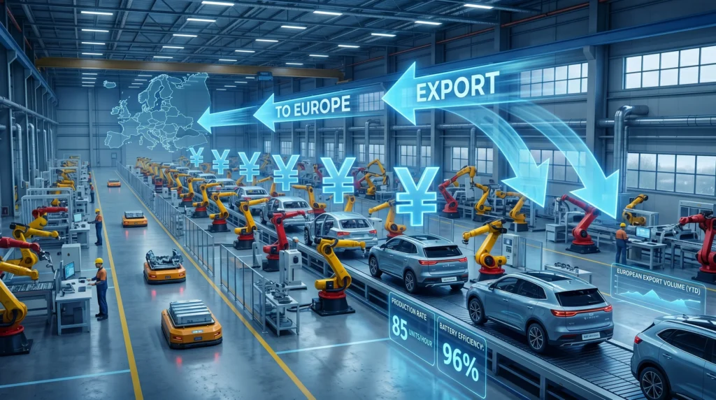 China industrial robot exports surge 171 percent threatening European manufacturing amid us-europe relations trade tensions
