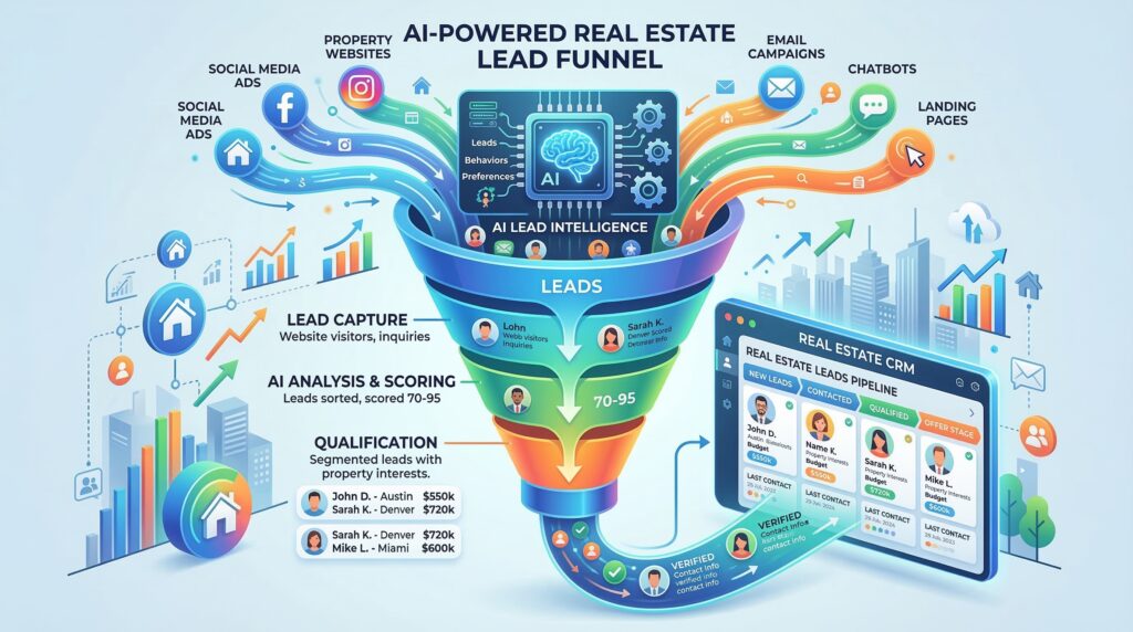 AI powered Real State Lead funnel by the AI tools for real estate agents