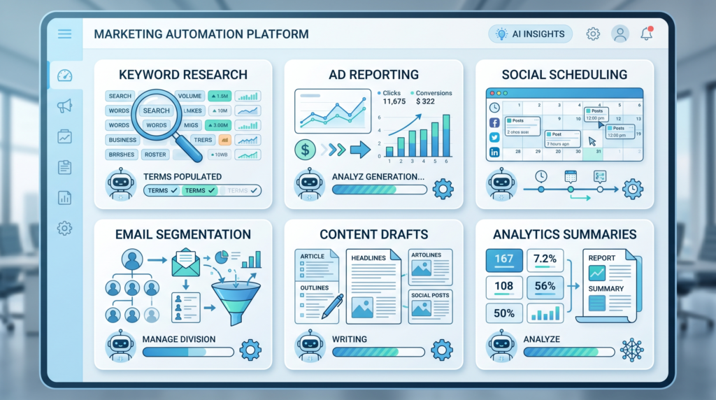 AI tools replacing repetitive digital marketing tasks 