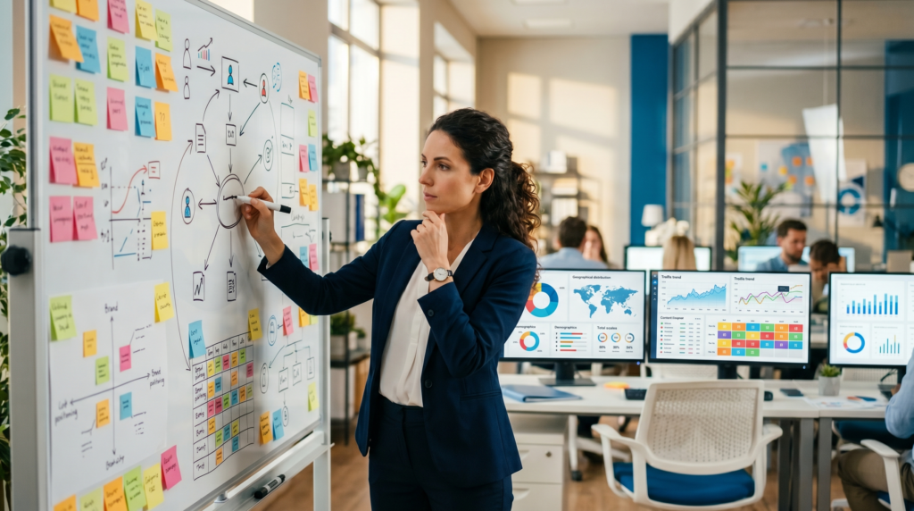 human marketing strategy and AI tools working together