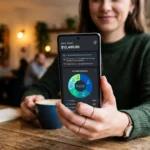 AI tools for expense tracking and saving money displayed on a smartphone screen