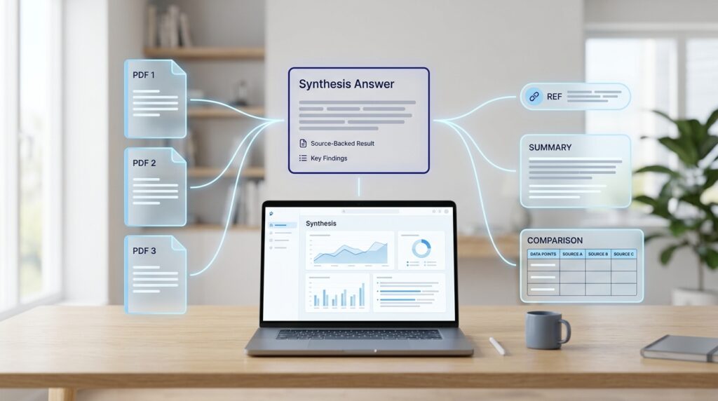 Free AI research tools producing source-backed summaries citations and study notes in 2026
